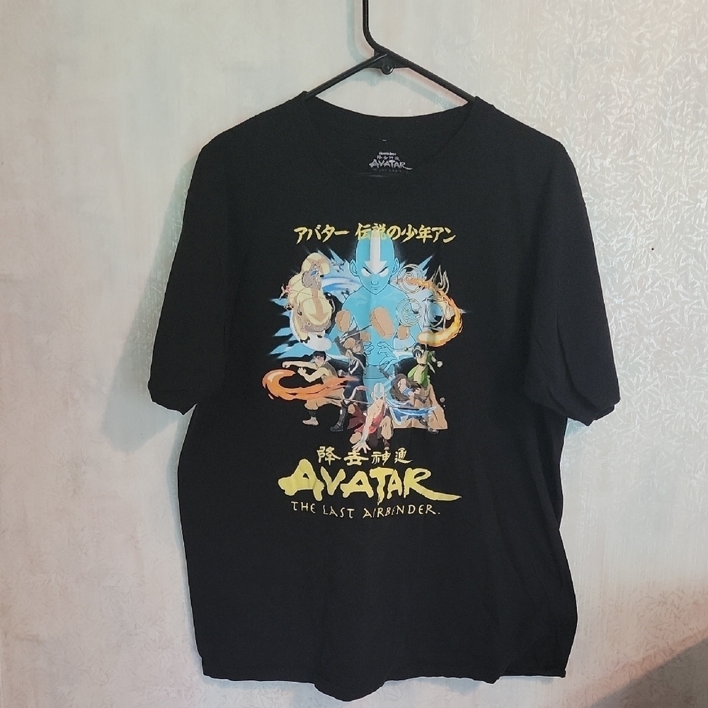 Nickelodeon Black Avatar: The Last Airbender Tee, 100% Cotton, Sz XL